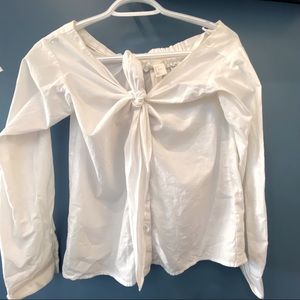 Cute white formal top